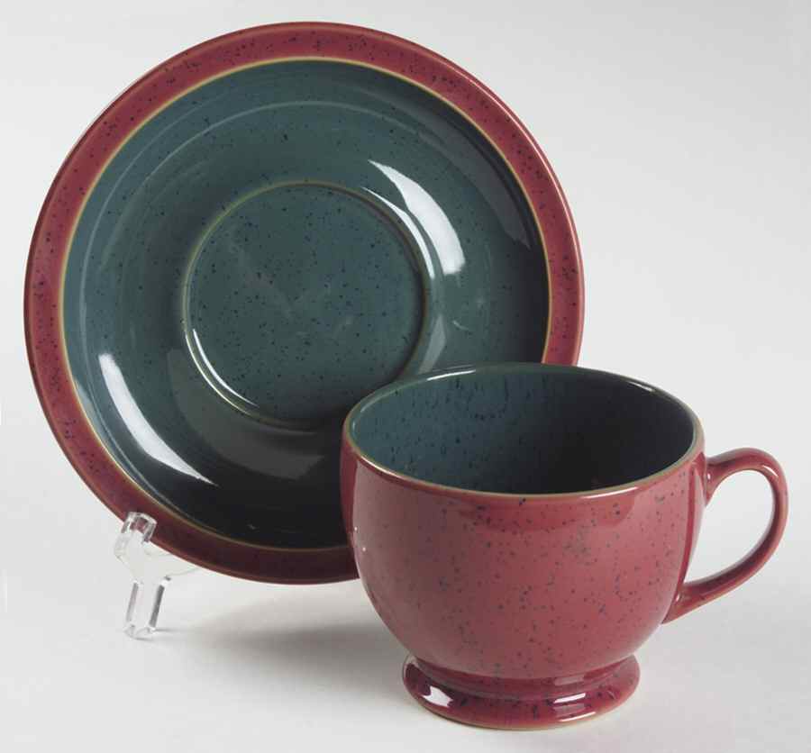 Harlequin Breakfast Cup & Saucer Set by Denby-Langley-1