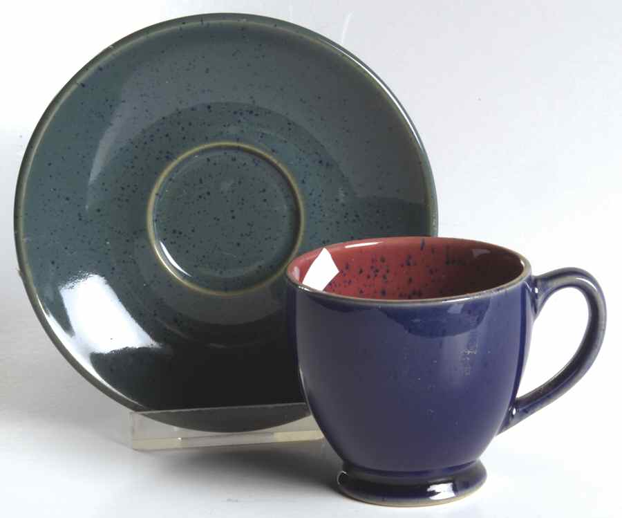 Harlequin Footed Demitasse Cup & Saucer Set by Denby-Langley-1