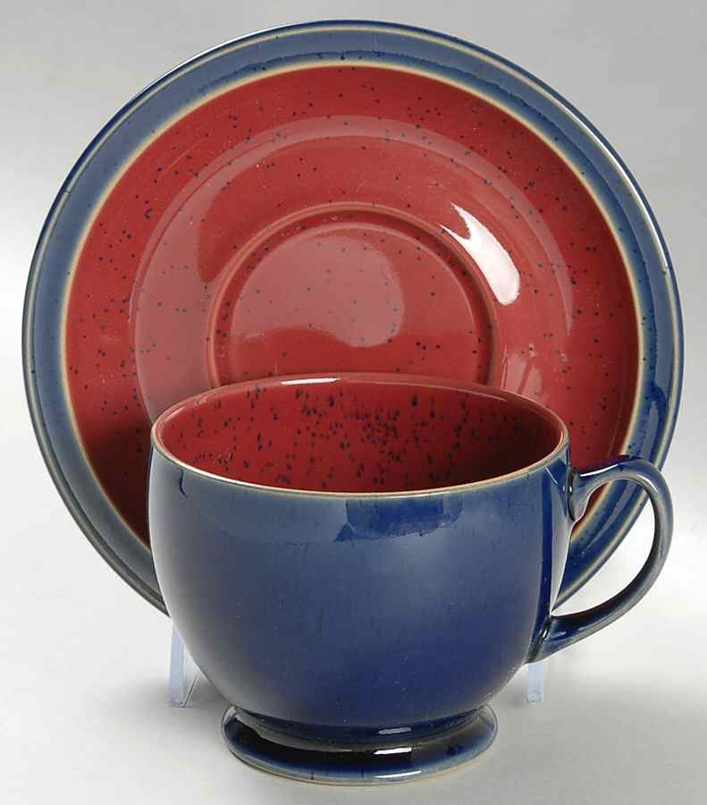 Harlequin Breakfast Cup & Saucer Set by Denby-Langley-1