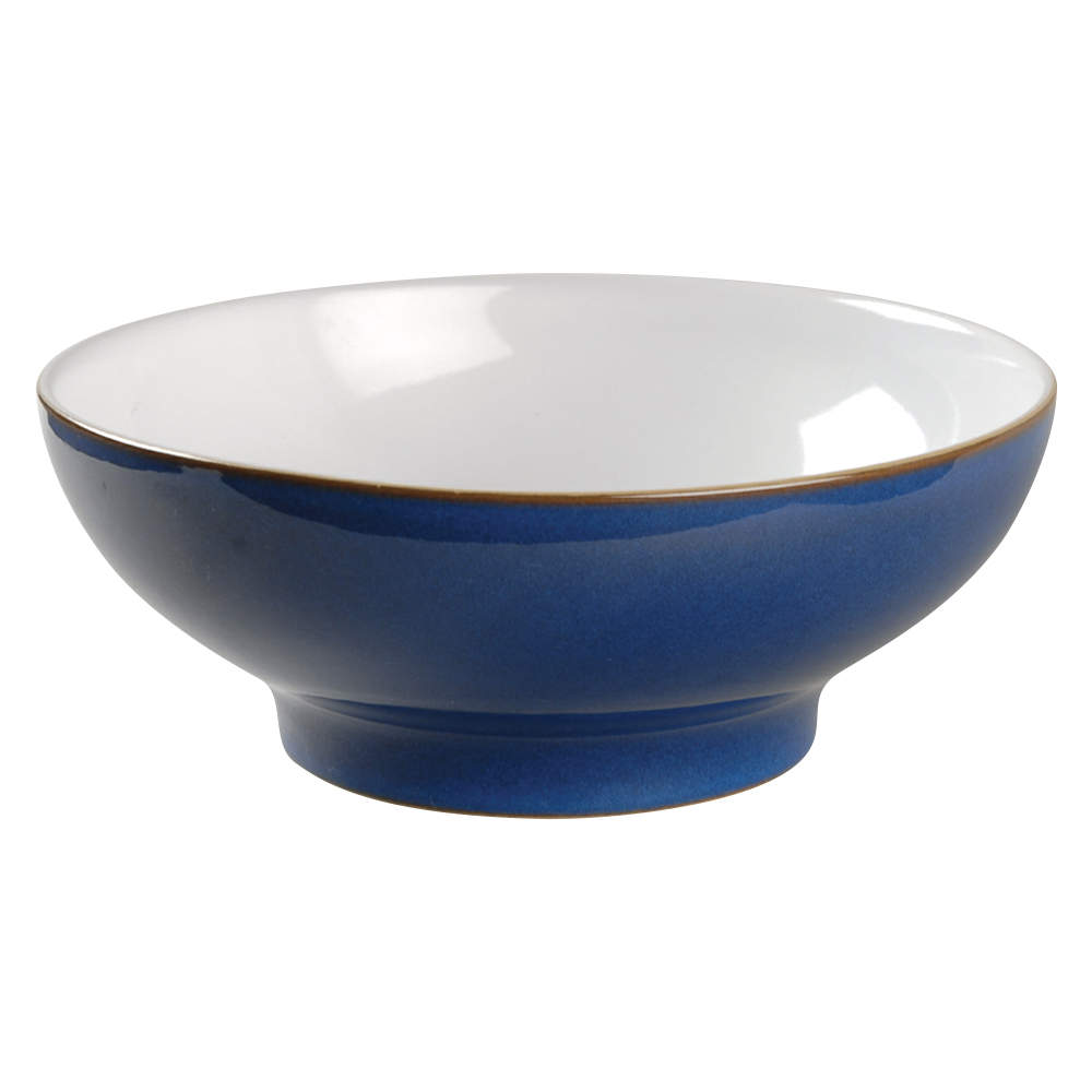 Imperial Blue 9" Round Pedestal Serving Bowl by Denby-Langley-1
