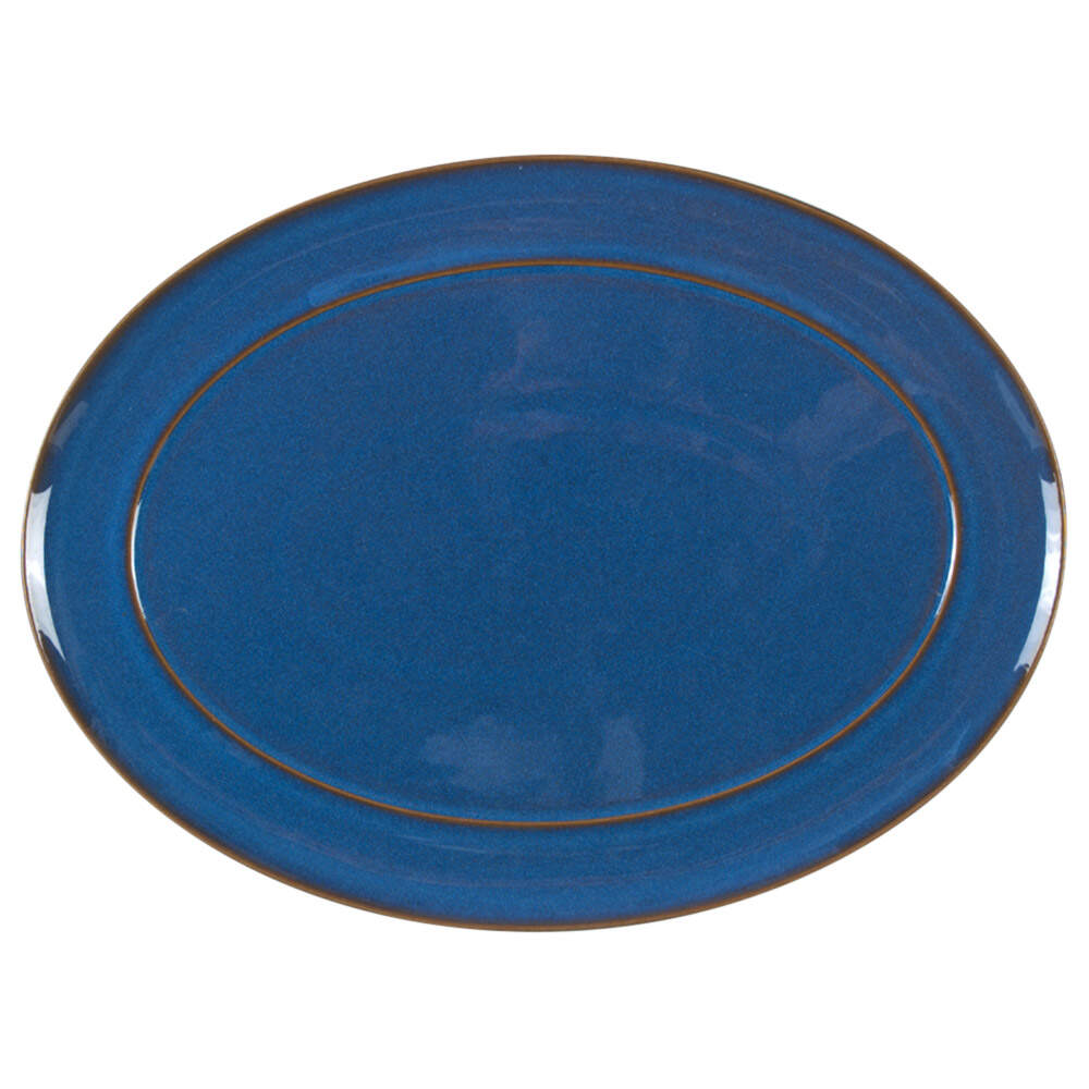 Imperial Blue 14" Oval Serving Platter by Denby-Langley-1