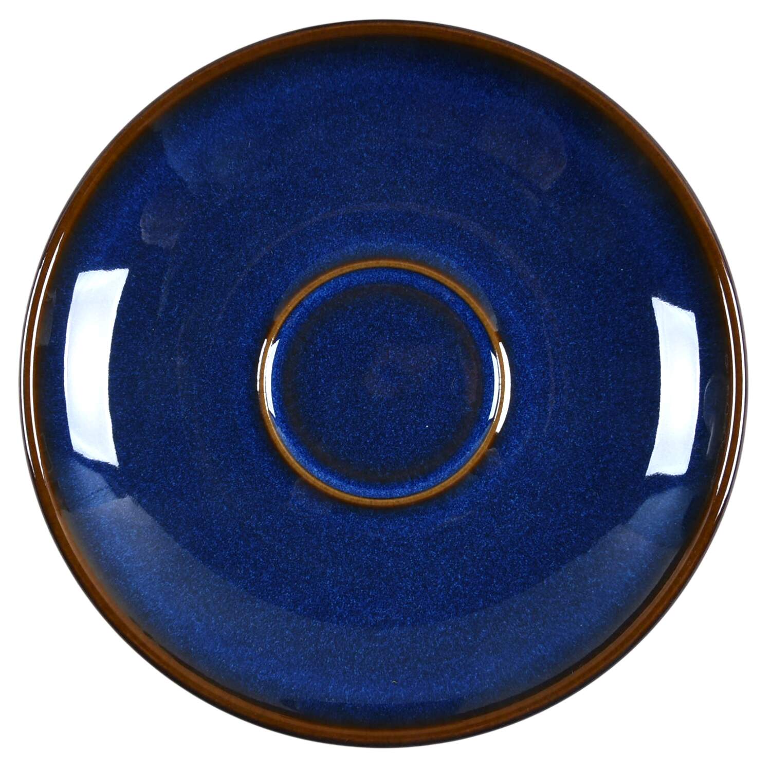Imperial Blue Saucer for Flat Cup by Denby-Langley-1