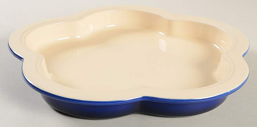 Imperial Blue Flower Shaped Platter by Denby-Langley-1