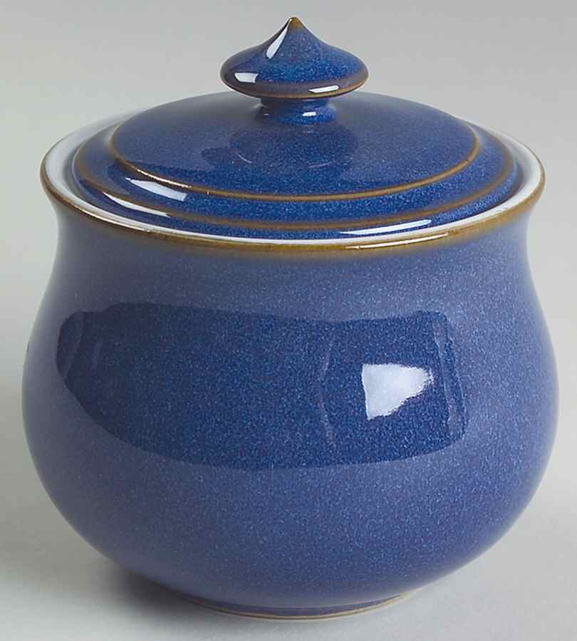 Imperial Blue Sugar Bowl & Lid by Denby-Langley-1