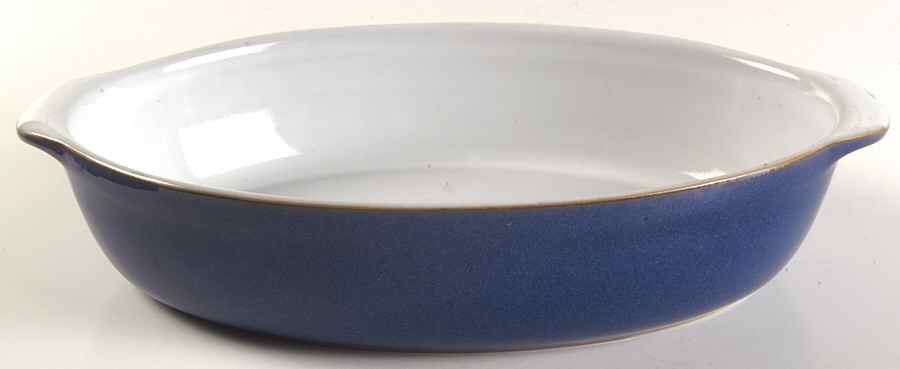 Imperial Blue 12" Oval Baker by Denby-Langley-1