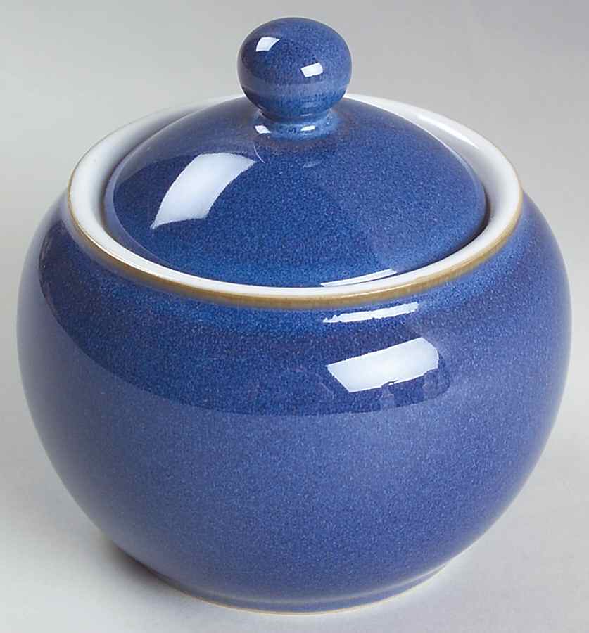 Imperial Blue Sugar Bowl & Lid by Denby-Langley-1