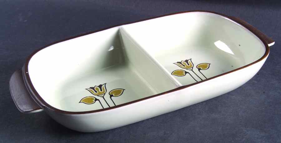 Kimberly 11" Oval Divided Vegetable Bowl by Denby-Langley-1