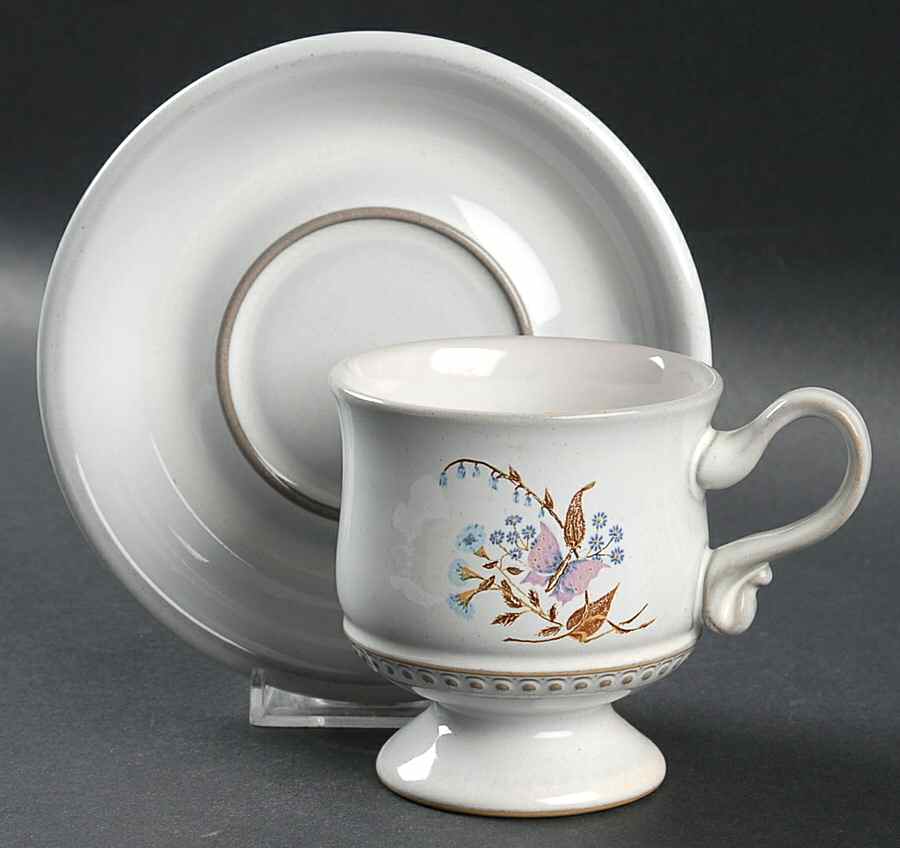 Lorraine Footed Cup & Saucer Set by Denby-Langley-1