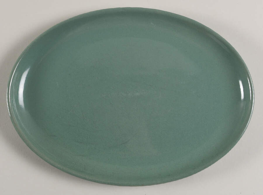 Manor Green 9" Oval Serving Platter by Denby-Langley-1