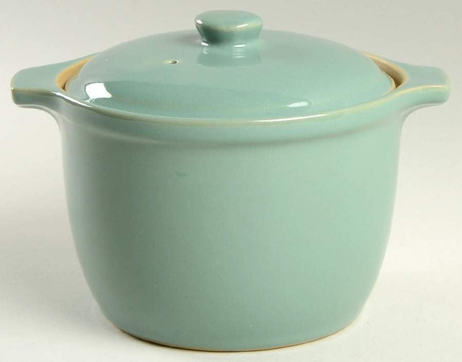 Manor Green Small Bean Pot & Lid by Denby-Langley-1