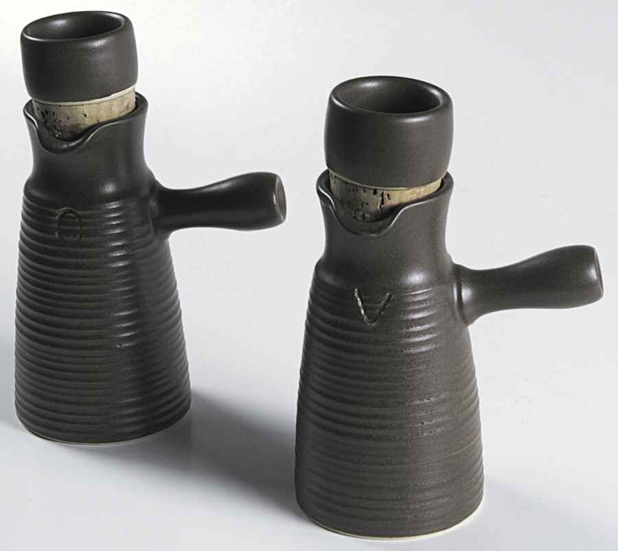 Mayflower Vinegar and Oil Set with Stoppers by Denby-Langley-1