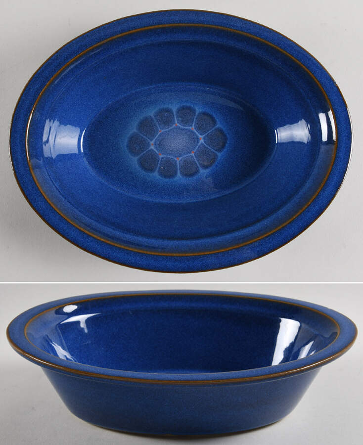 Midnight 10" Oval Vegetable Bowl by Denby-Langley-1