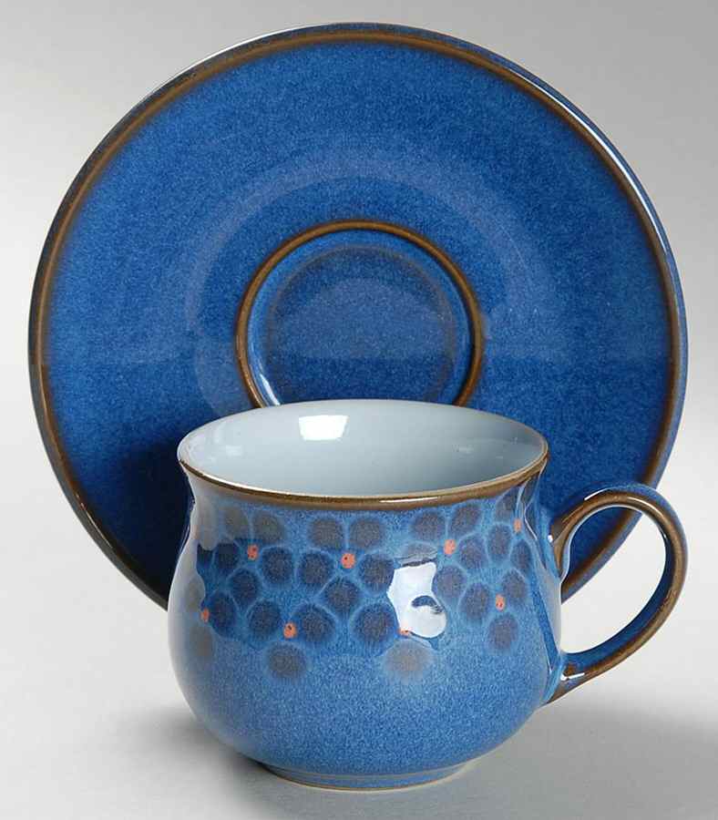 Midnight Flat Demitasse Cup & Saucer Set by Denby-Langley-1