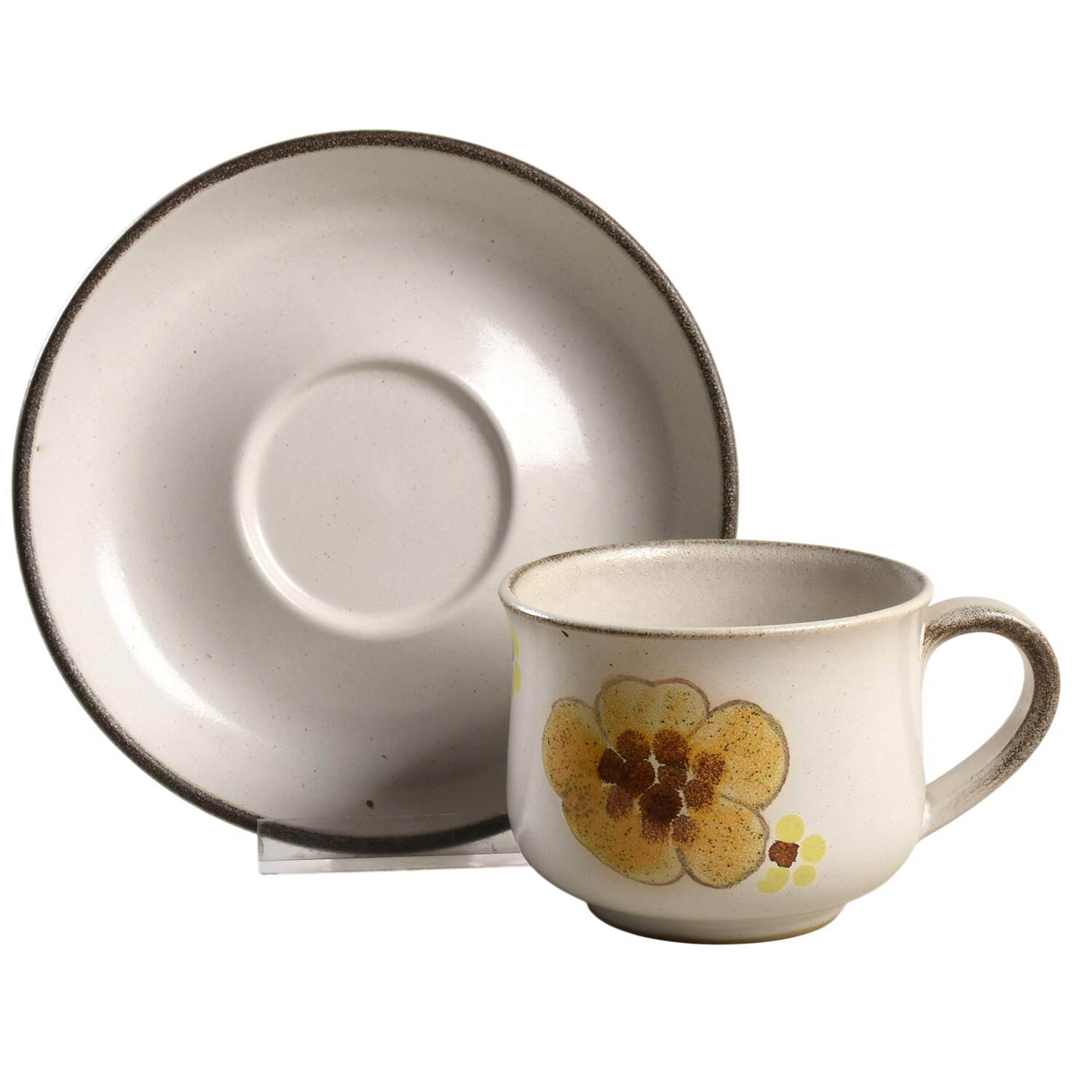 Minstrel Flat Cup & Saucer Set by Denby-Langley-1
