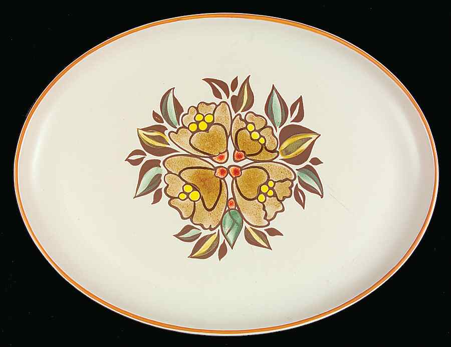 Oak Apple 13" Oval Serving Platter by Denby-Langley-1