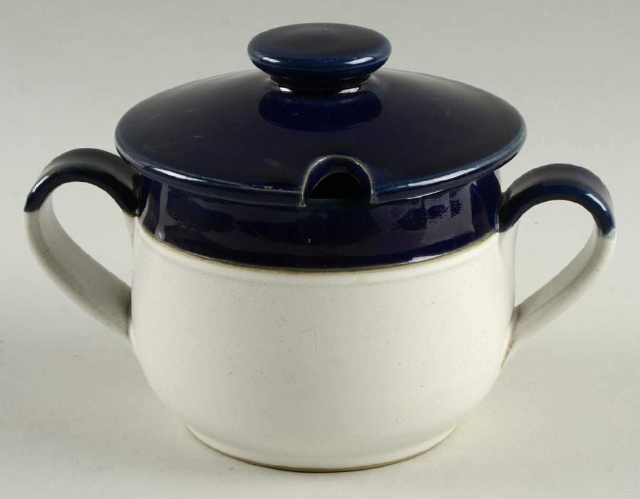 Potpourri Blue Sugar Bowl & Lid by Denby-Langley-1