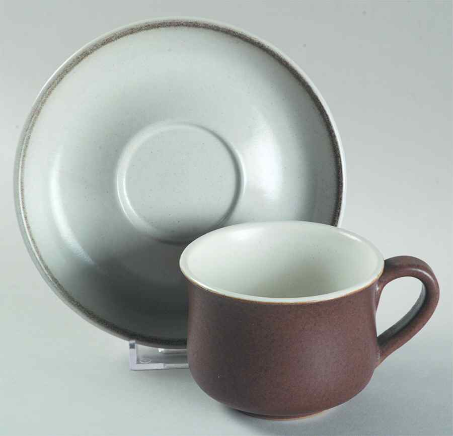Potpourri Honey (Floral) Flat Cup & Saucer Set by Denby-Langley-1