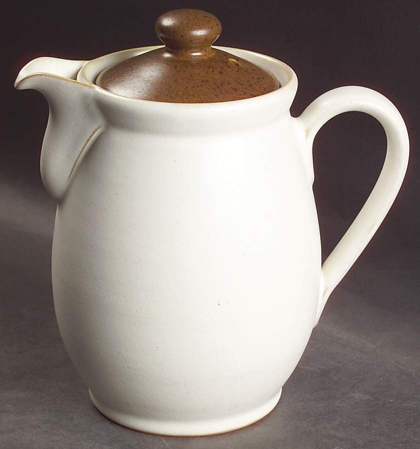 Potpourri White Coffee Pot & Lid by Denby-Langley-1