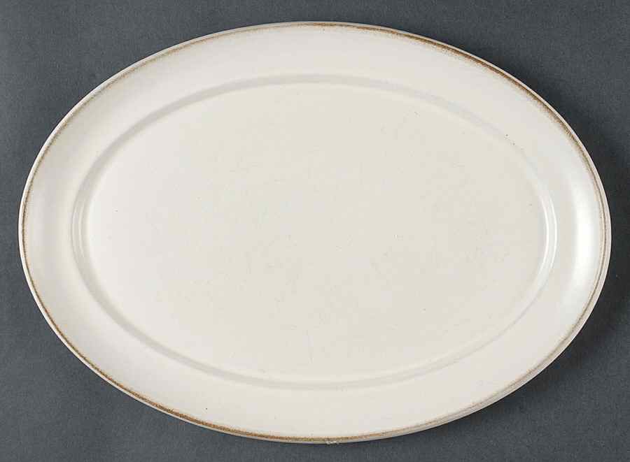 Potpourri White 12" Oval Serving Platter by Denby-Langley-1