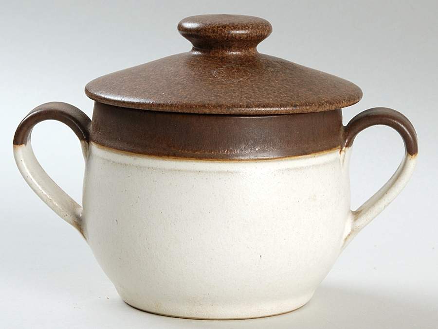 Potpourri White Sugar Bowl & Lid by Denby-Langley-1