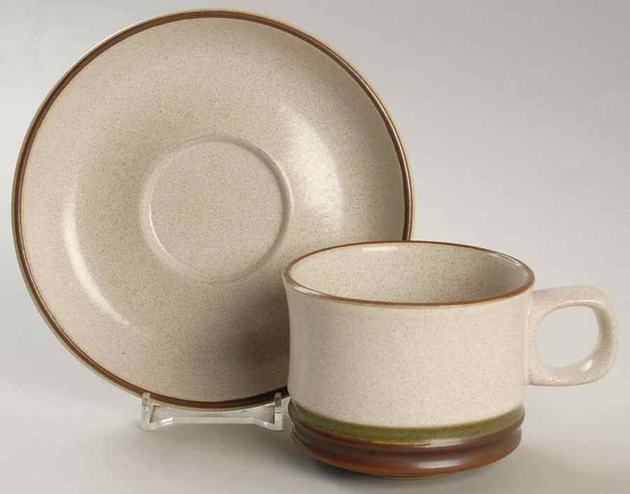 Potter's Wheel Green Flat Cup & Saucer Set by Denby-Langley-1