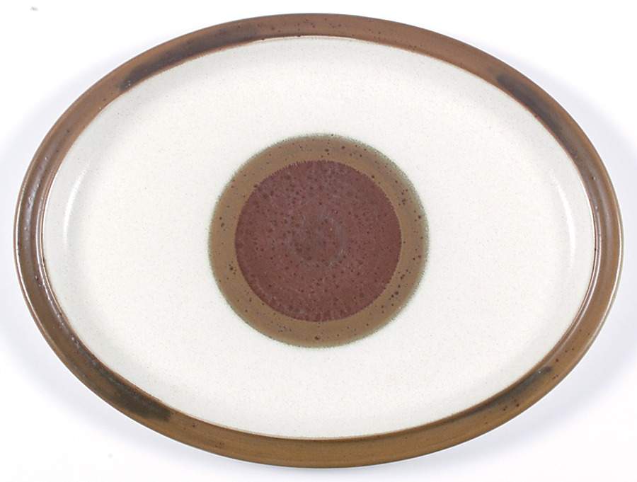 Potter's Wheel Rust Red 14" Oval Serving Platter by Denby-Langley-1