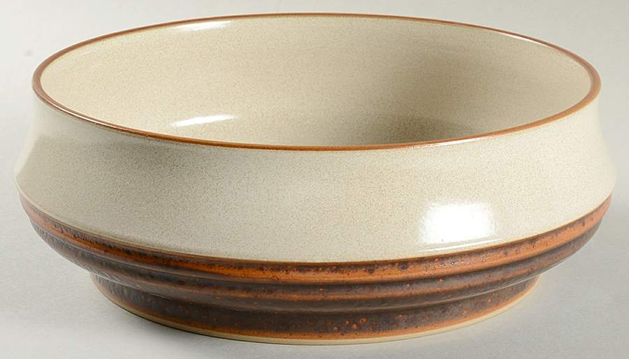 Potter's Wheel Rust Red 9" Round Vegetable Bowl by Denby-Langley-1
