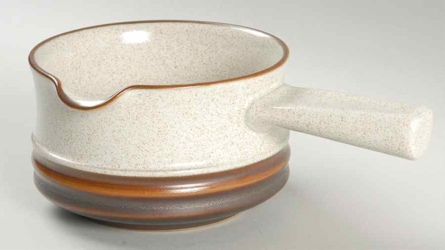 Potter's Wheel Rust Red Round Gravy Boat by Denby-Langley-1