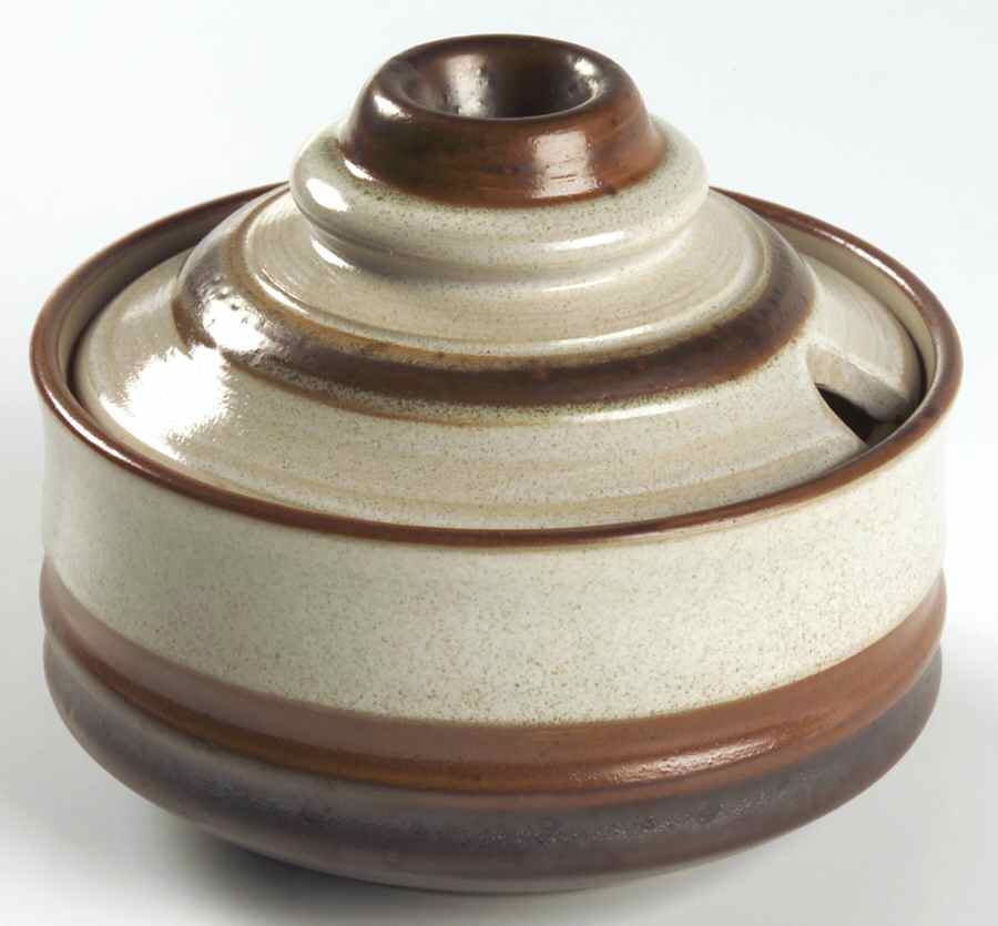 Potter's Wheel Rust Red Sugar Bowl & Lid by Denby-Langley-1