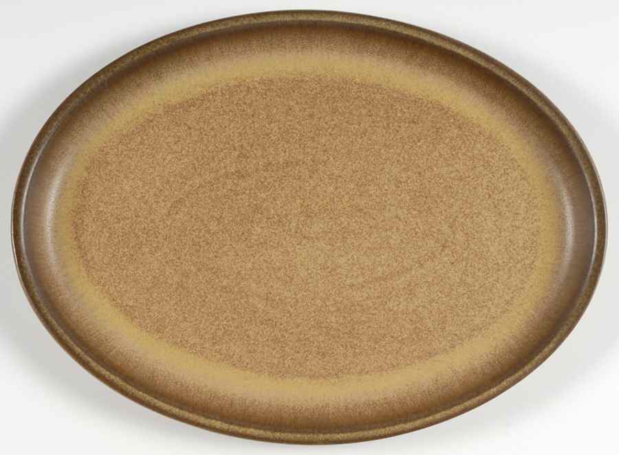 Romany Brown 12" Oval Serving Platter by Denby-Langley-1