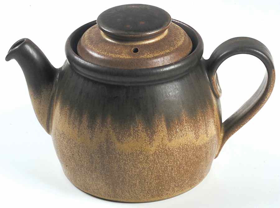 Romany Brown Teapot & Lid by Denby-Langley-1