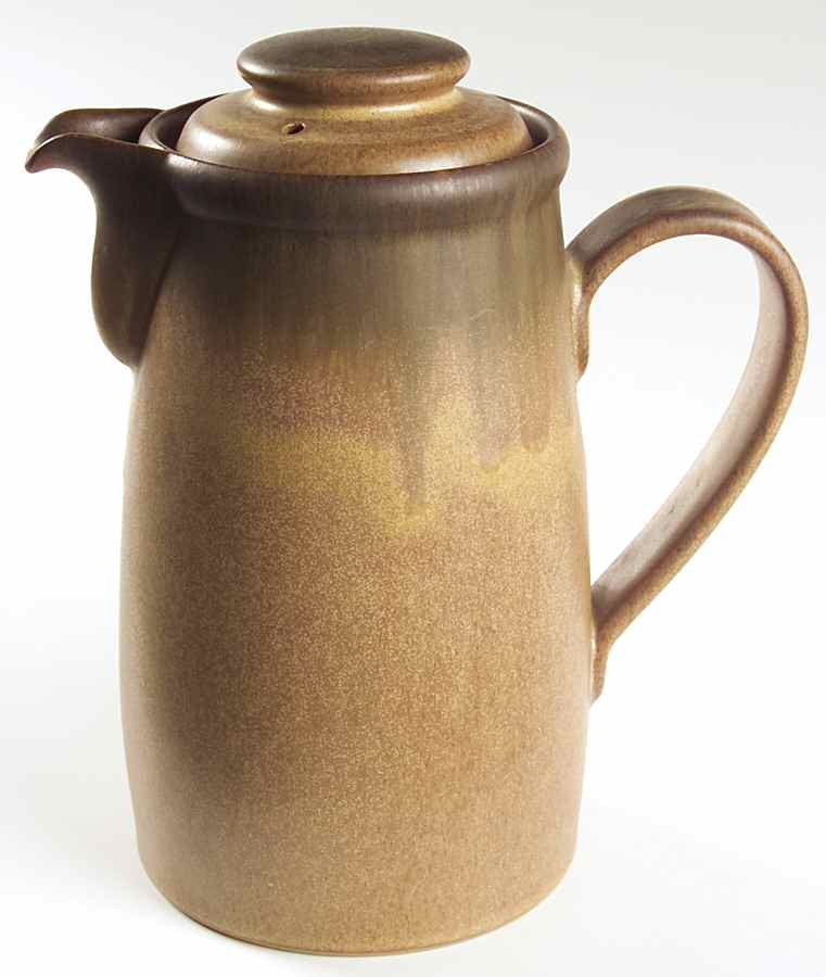 Romany Brown Large Coffee Pot & Lid by Denby-Langley-1