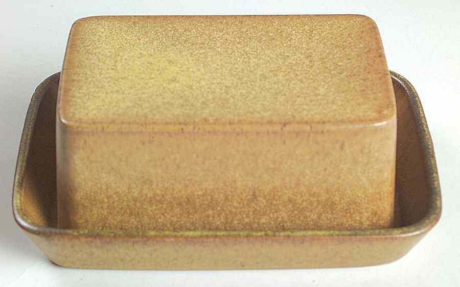 Romany Brown Rectangular Covered Butter by Denby-Langley-1
