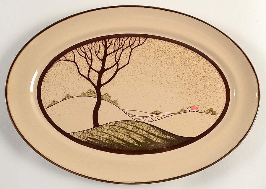 Savoy 12" Oval Serving Platter by Denby-Langley-1