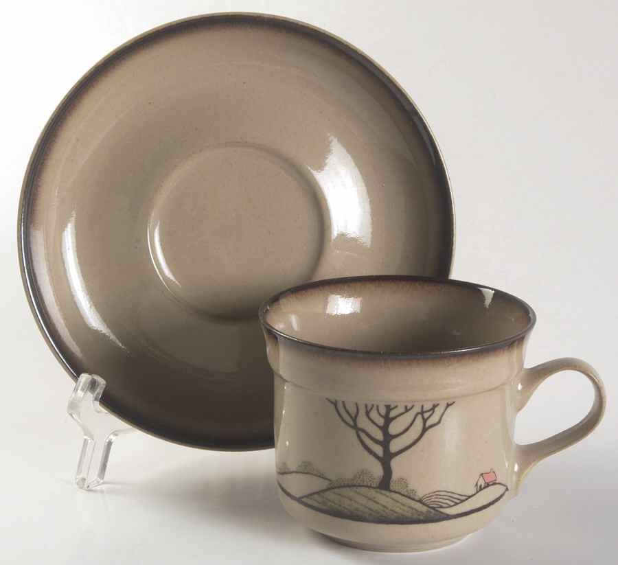 Savoy Flat Cup & Saucer Set by Denby-Langley-1