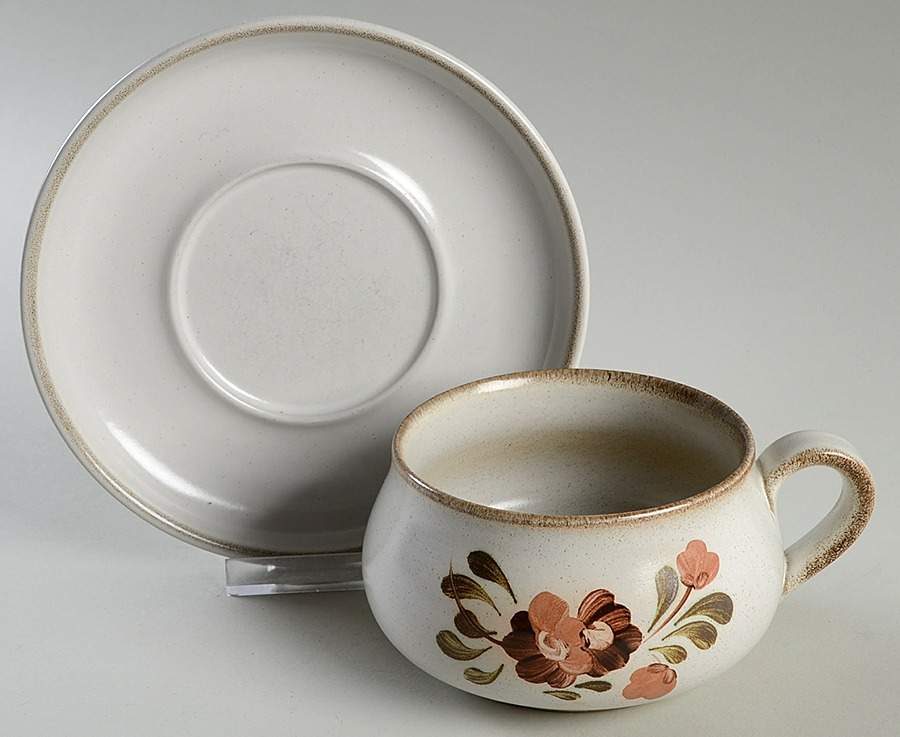 Serenade (Stoneware) Breakfast Cup & Saucer Set by Denby-Langley-1