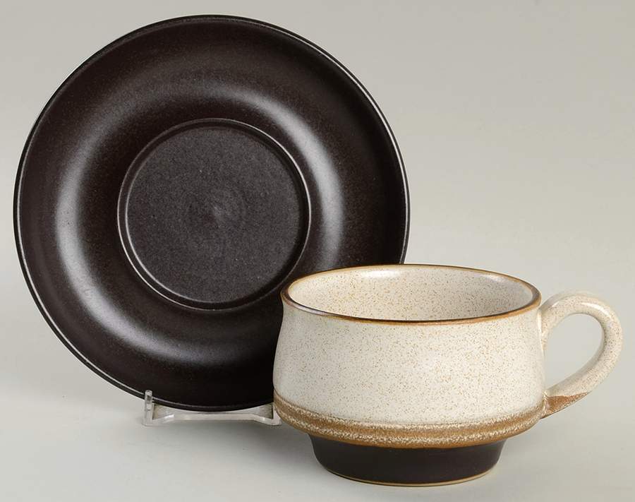 Shasta Flat Cup & Saucer Set by Denby-Langley-1