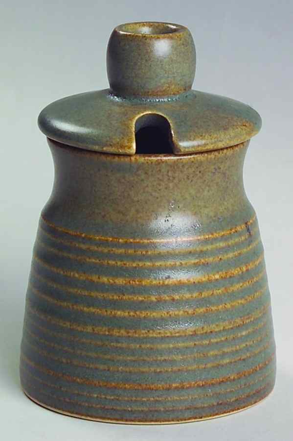 Sherwood Mustard Jar & Lid by Denby-Langley-1