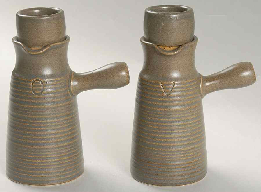 Sherwood Vinegar and Oil Set with Stoppers by Denby-Langley-1