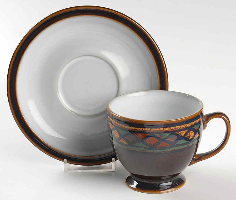Shiraz Footed Cup & Saucer Set by Denby-Langley-1