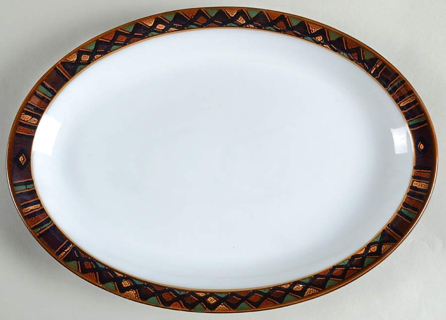 Shiraz 12" Oval Serving Platter by Denby-Langley-1