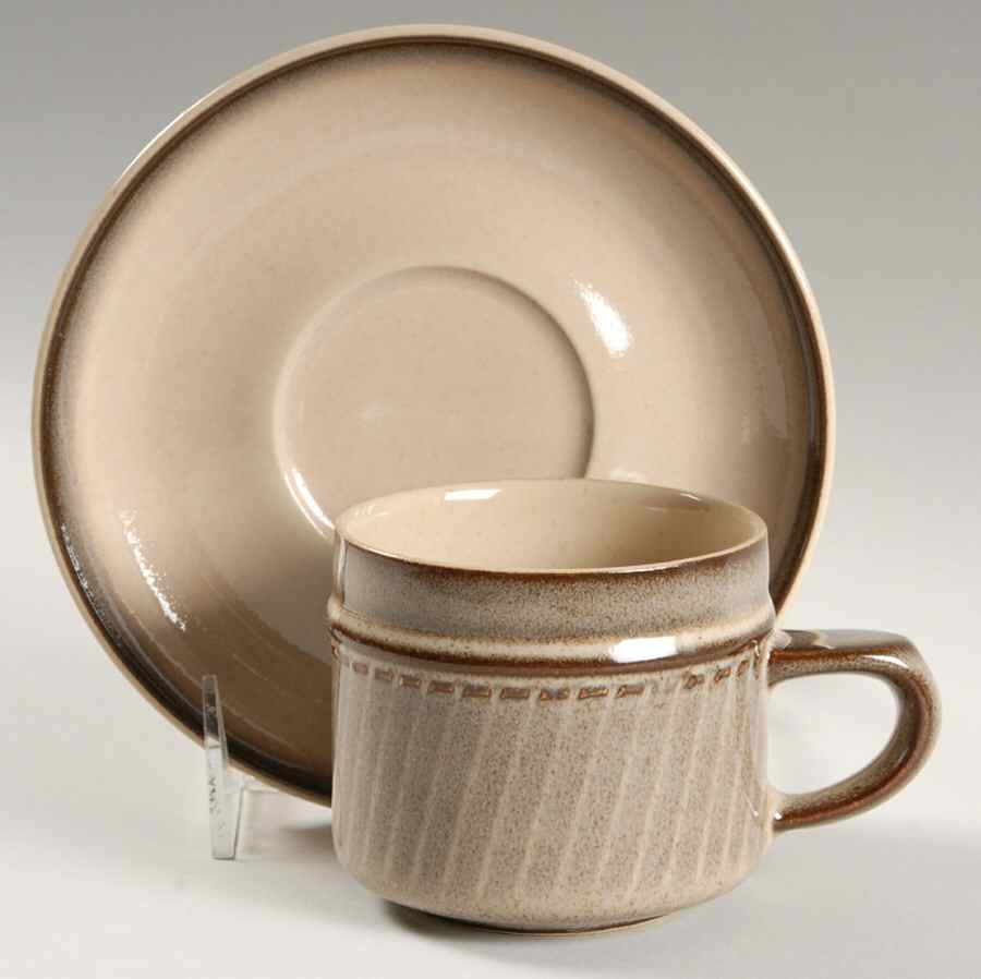 Sonnet Flat Cup & Saucer Set by Denby-Langley-1