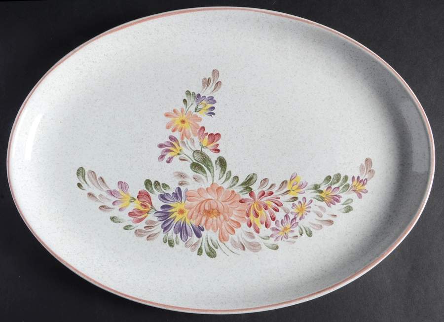 Summer Fields 12" Oval Serving Platter by Denby-Langley-1