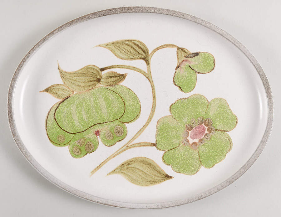 Troubadour 14" Oval Serving Platter by Denby-Langley-1