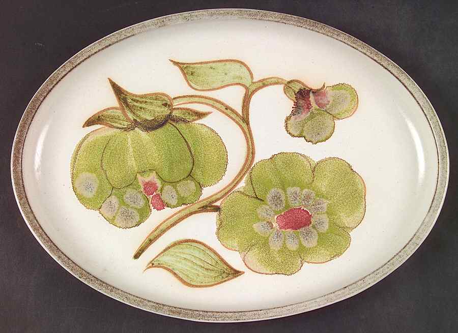 Troubadour 12" Oval Serving Platter by Denby-Langley-1