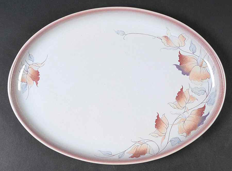 Twilight (Leaves) 12" Oval Serving Platter by Denby-Langley-1