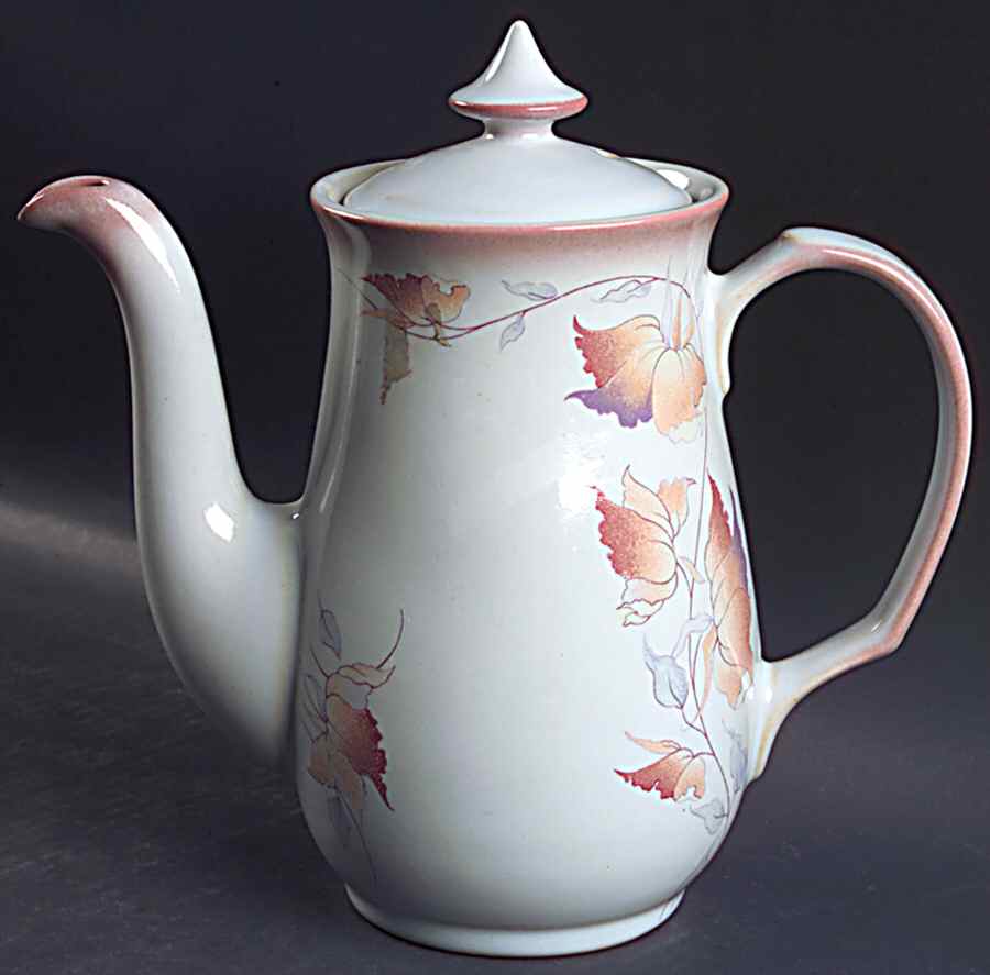 Twilight (Leaves) Coffee Pot & Lid by Denby-Langley-1