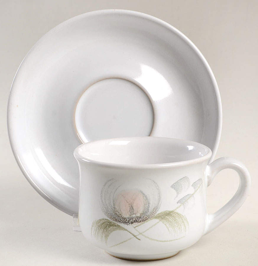 Whisper Flat Cup & Saucer Set by Denby-Langley-1