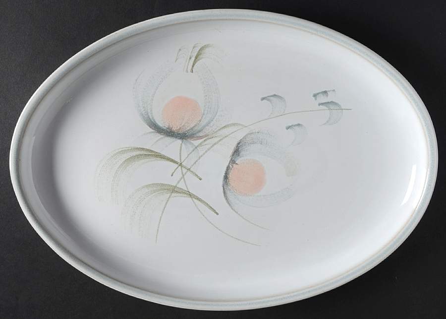 Whisper 12" Oval Serving Platter by Denby-Langley-1