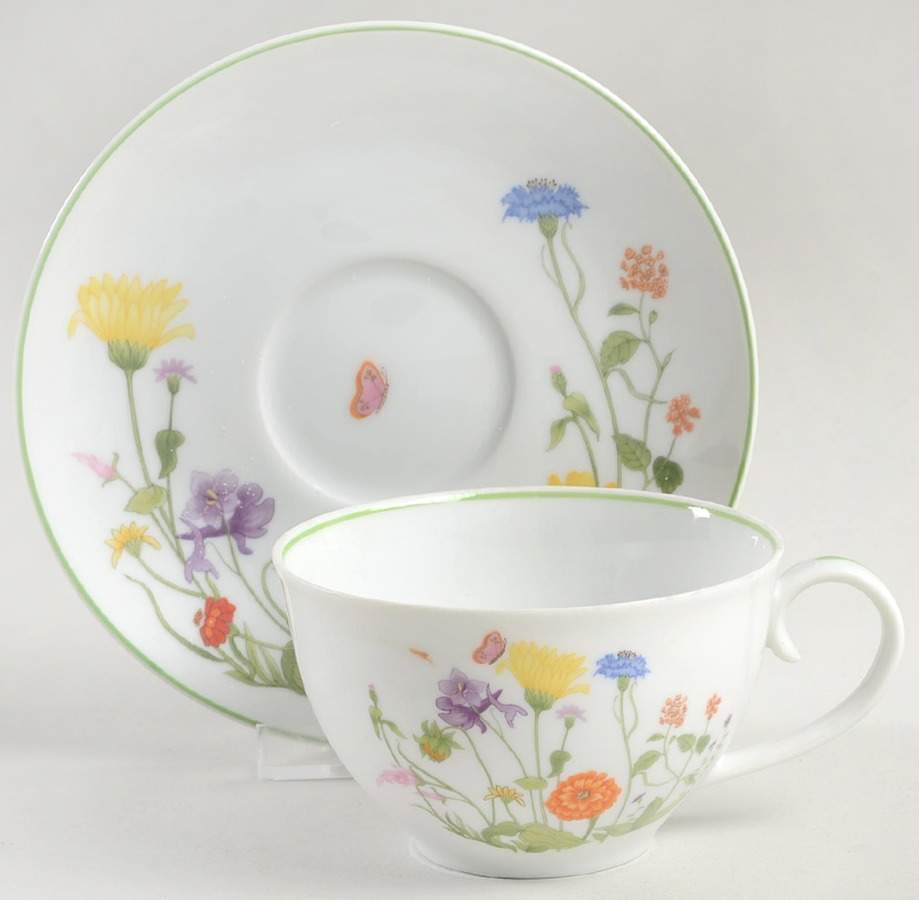 Wonderland Flat Cup & Saucer Set by Denby-Langley-1